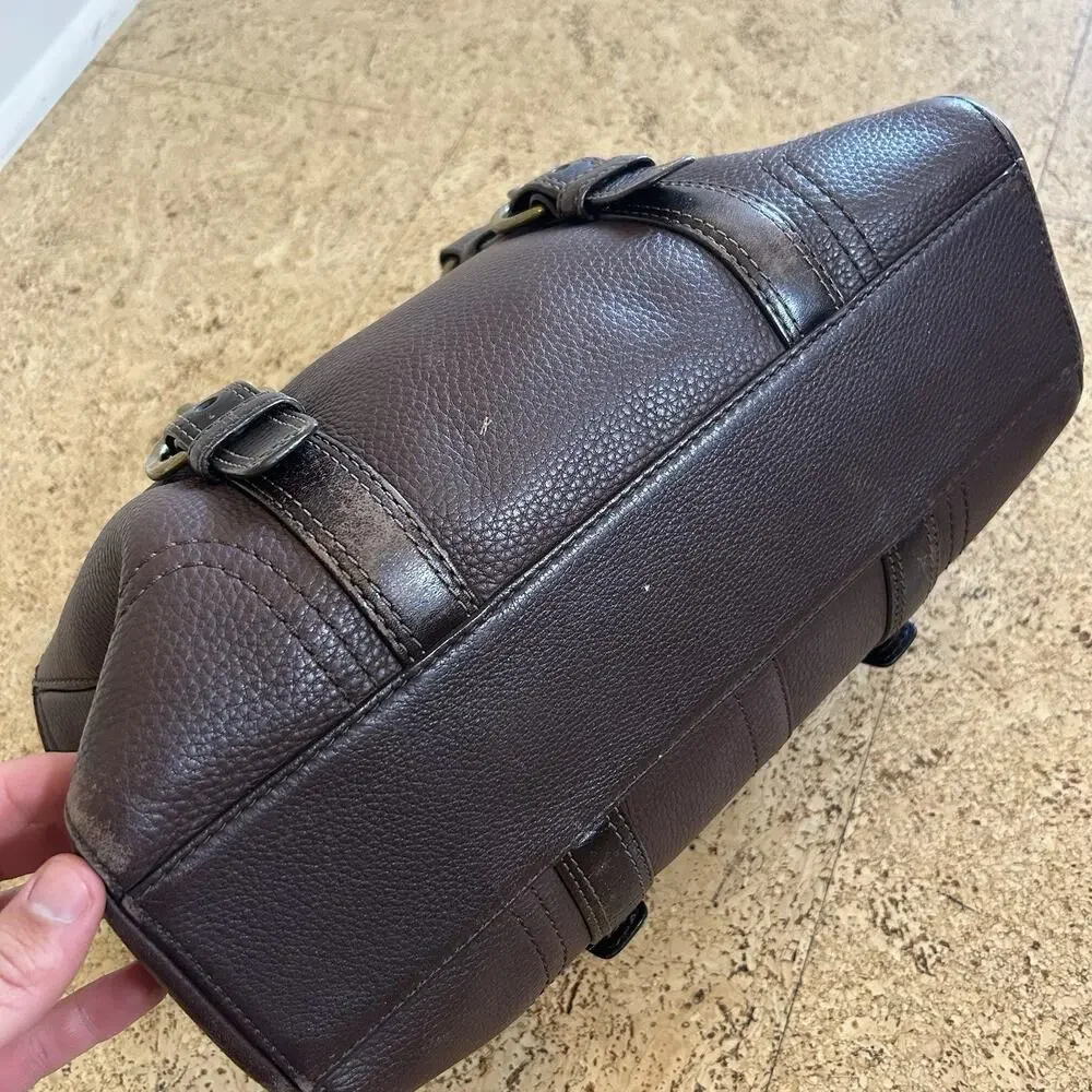 Vintage Y2K Coach Chelsea Satchel Brown Pebbled Leather Purse Shoulder Bag - Picture 5 of 8